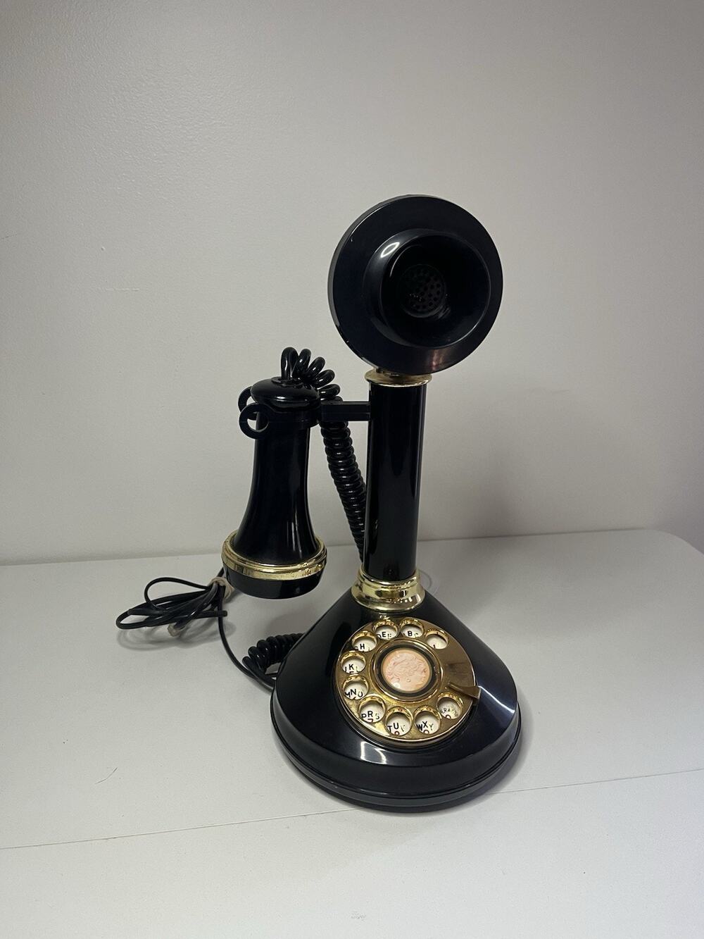 Telephone Modern Reproduction of 1920's Crosley Candlestick Phone Working! Decor